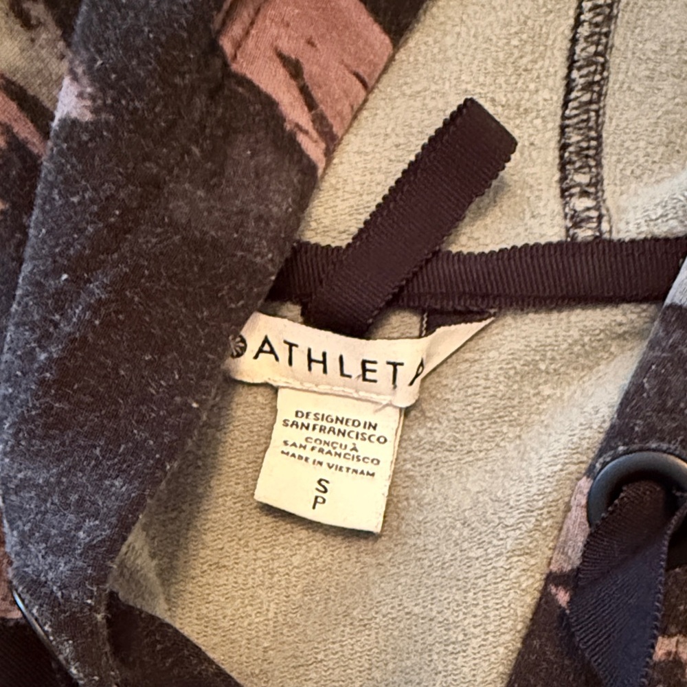 Athleta Abstract Patterned Hooded Jacket purple, … - image 2